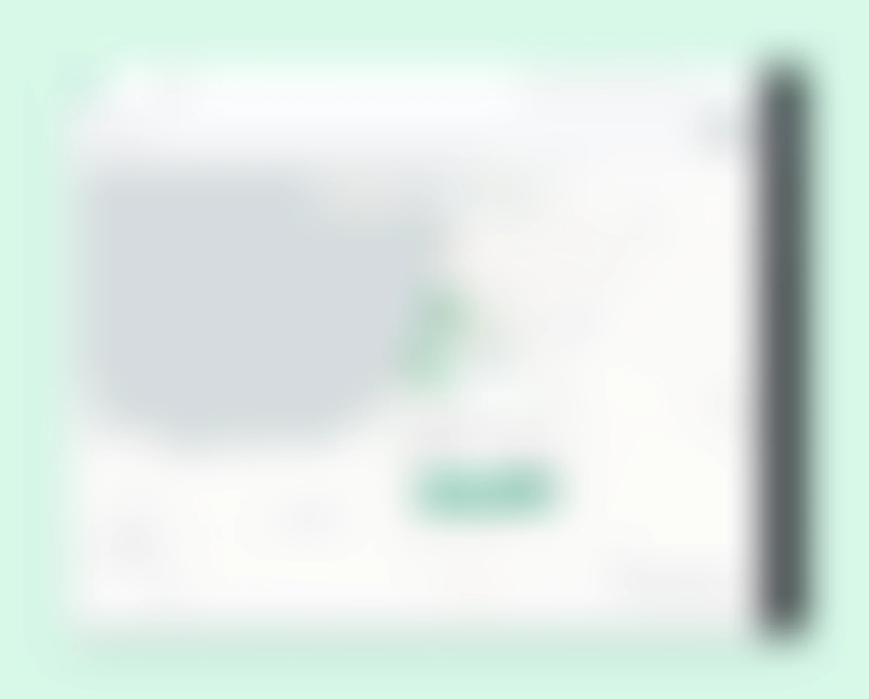 Listing screen, shown blurred because it is under NDA