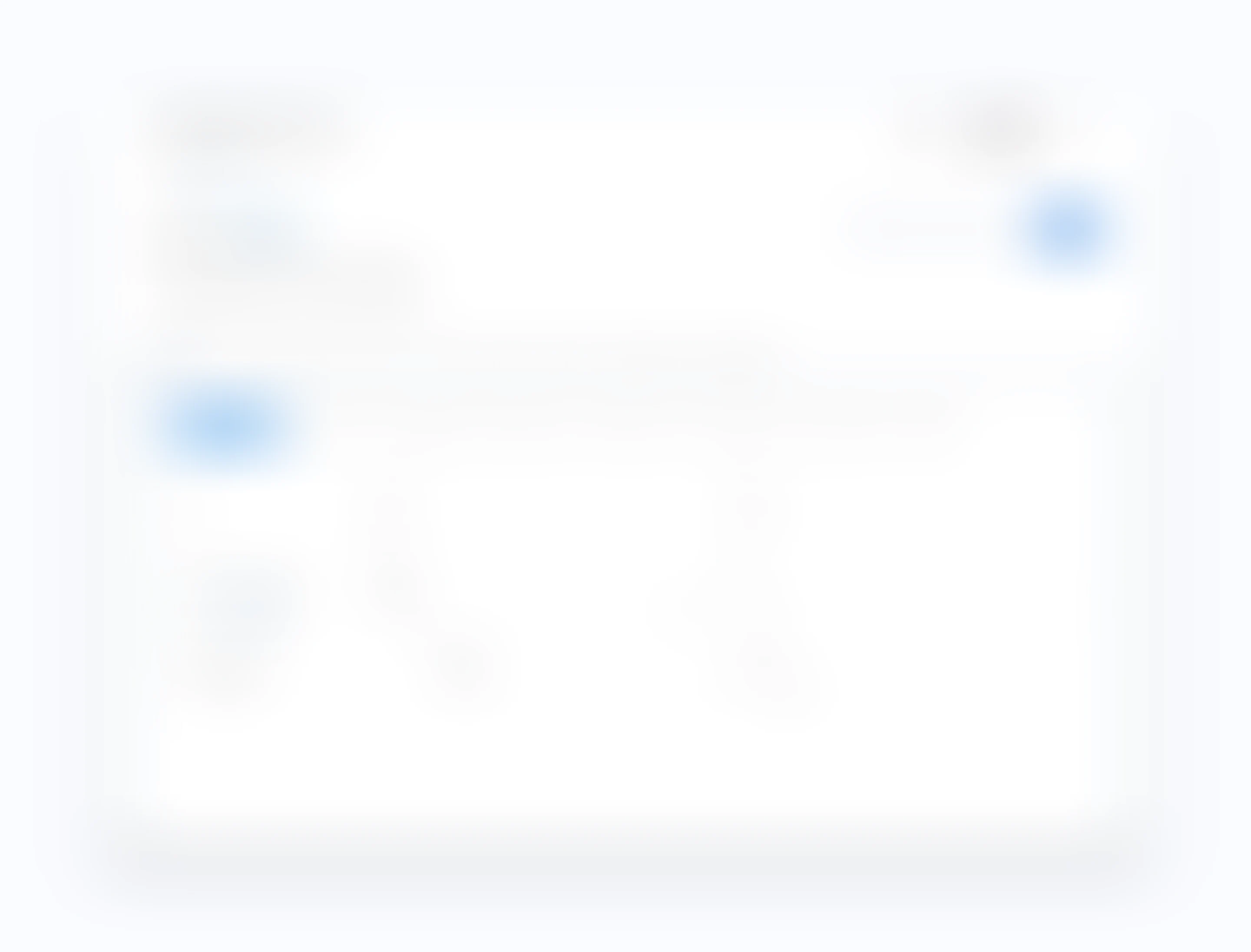 Care records screen, shown blurred because it is under NDA