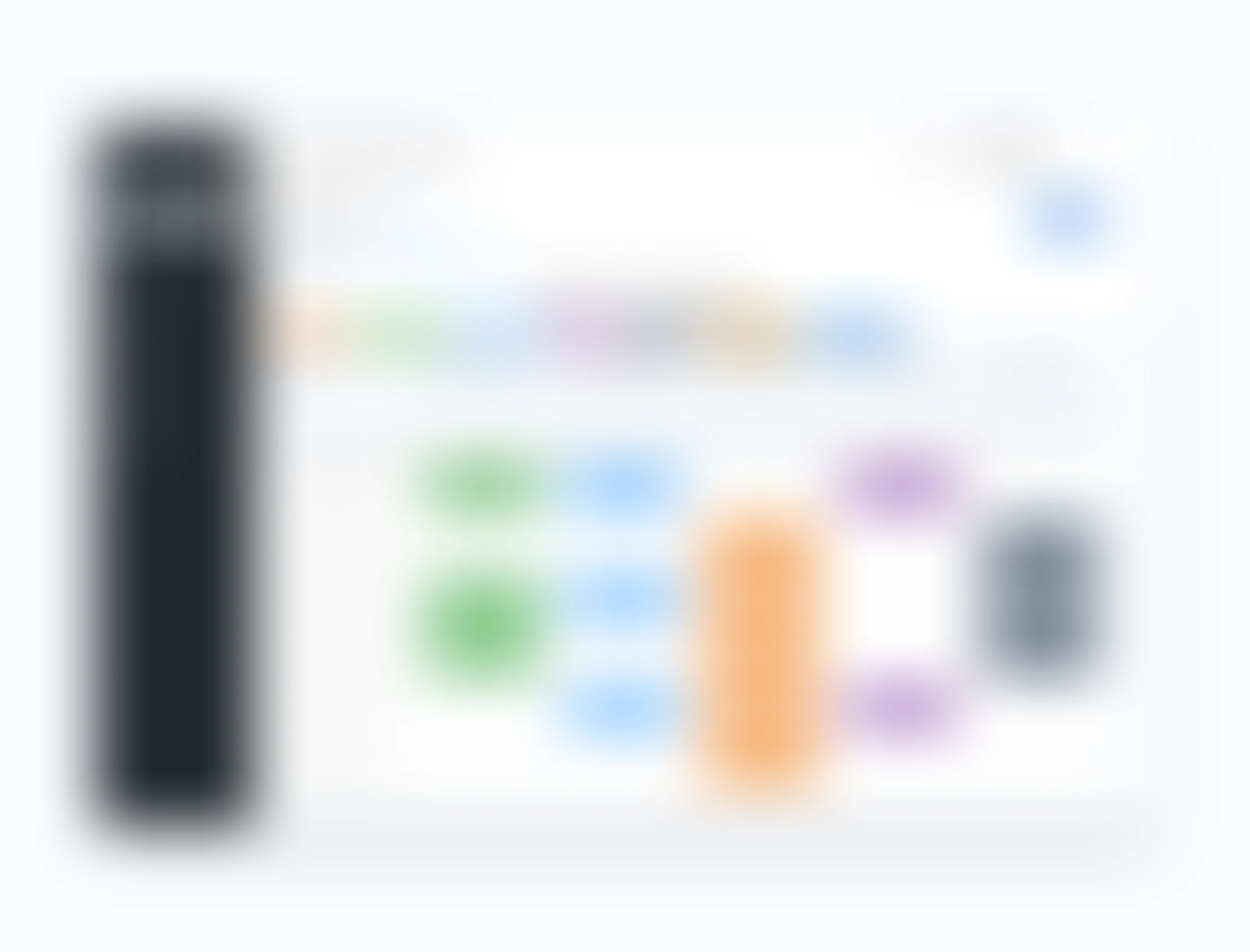 Scheduling screen, shown blurred because it is under NDA