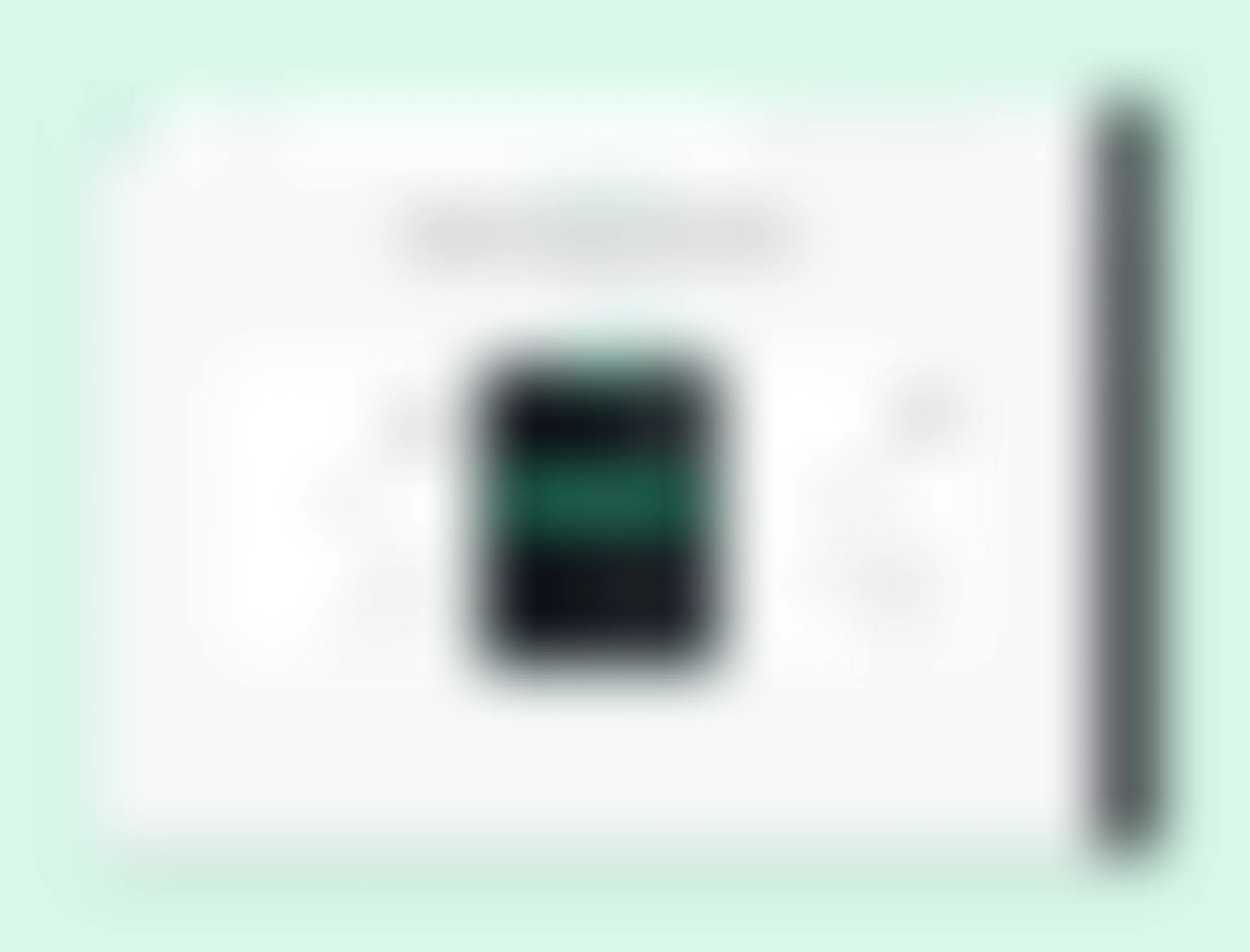 Listing screen, shown blurred because it is under NDA