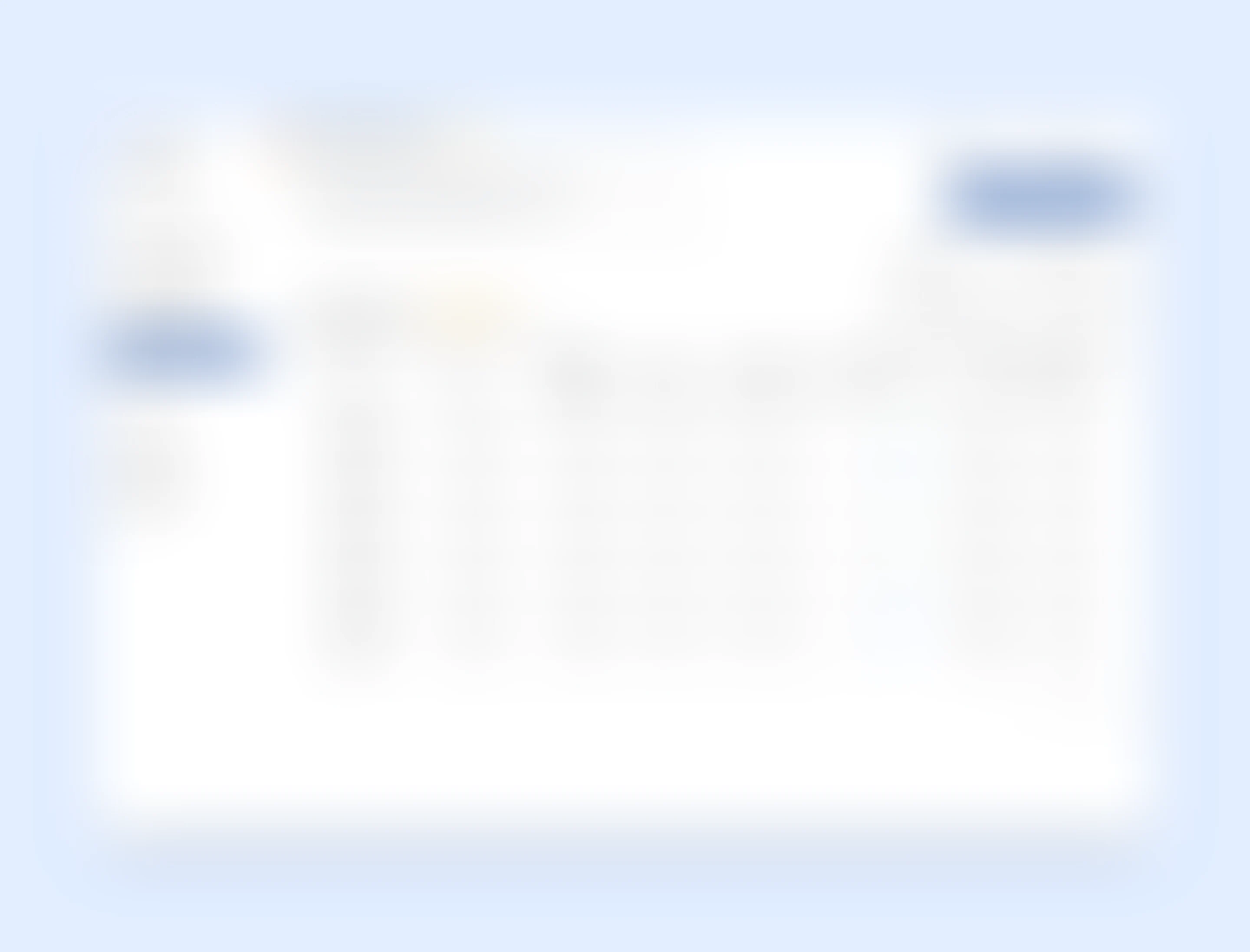 Matching screen, shown blurred because it is under NDA