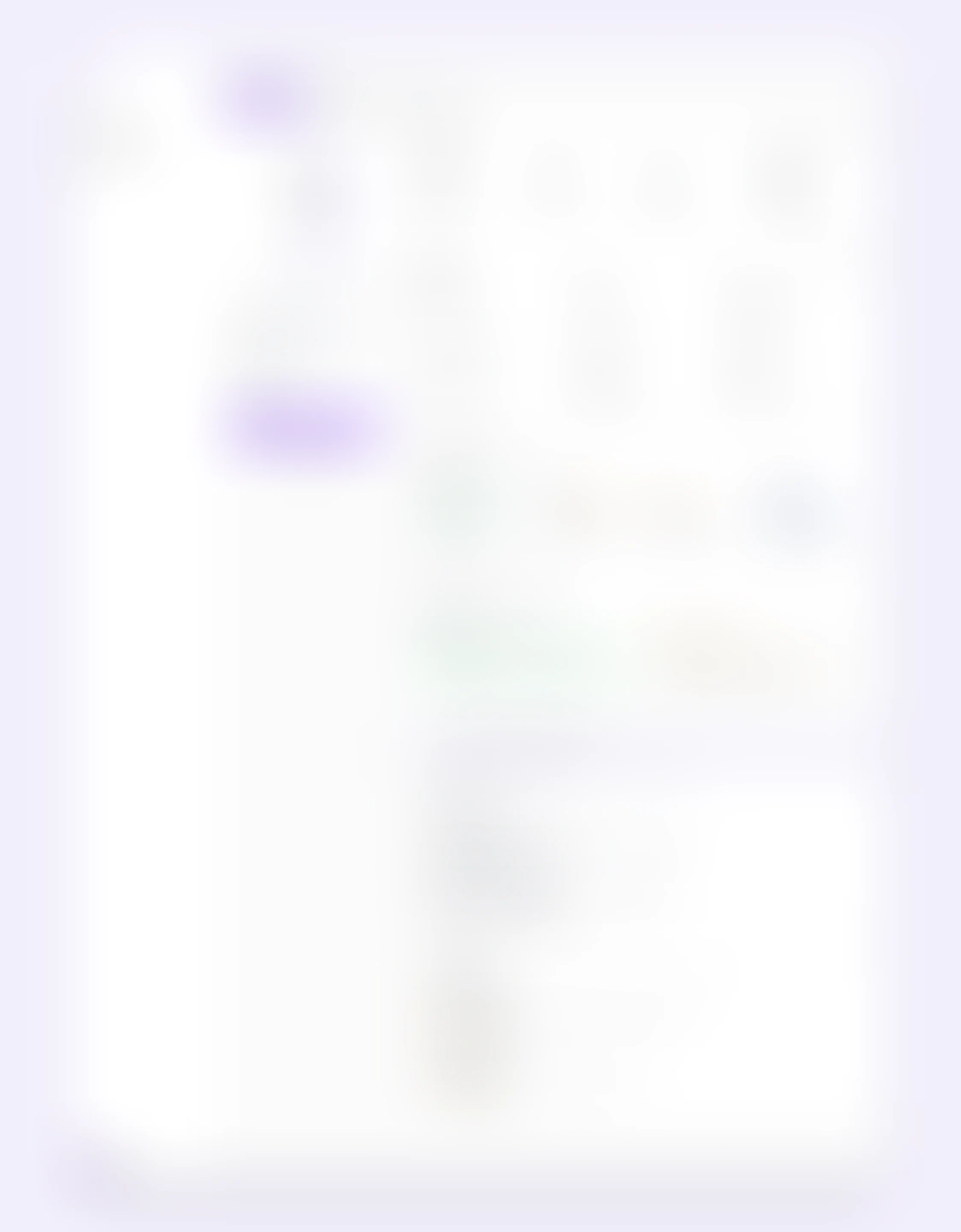 Feedback screen, shown blurred because it is under NDA