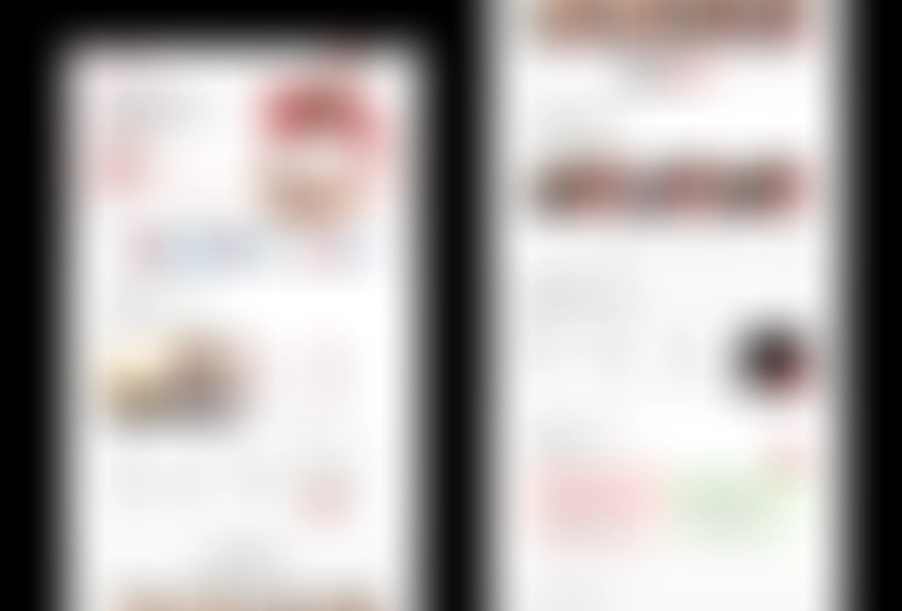 Landing page screen, shown blurred because it is under NDA