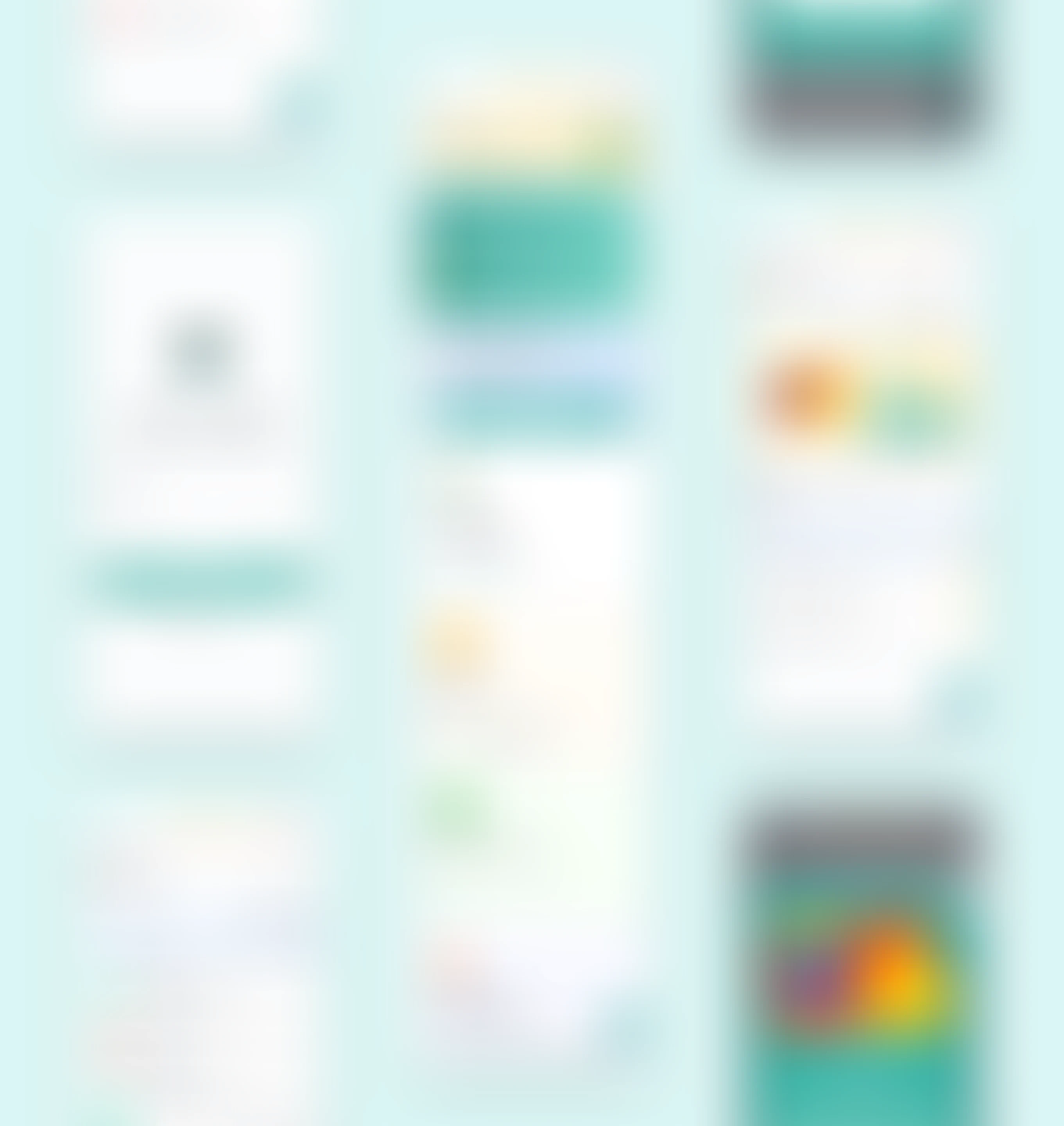 Mobile screen, shown blurred because it is under NDA