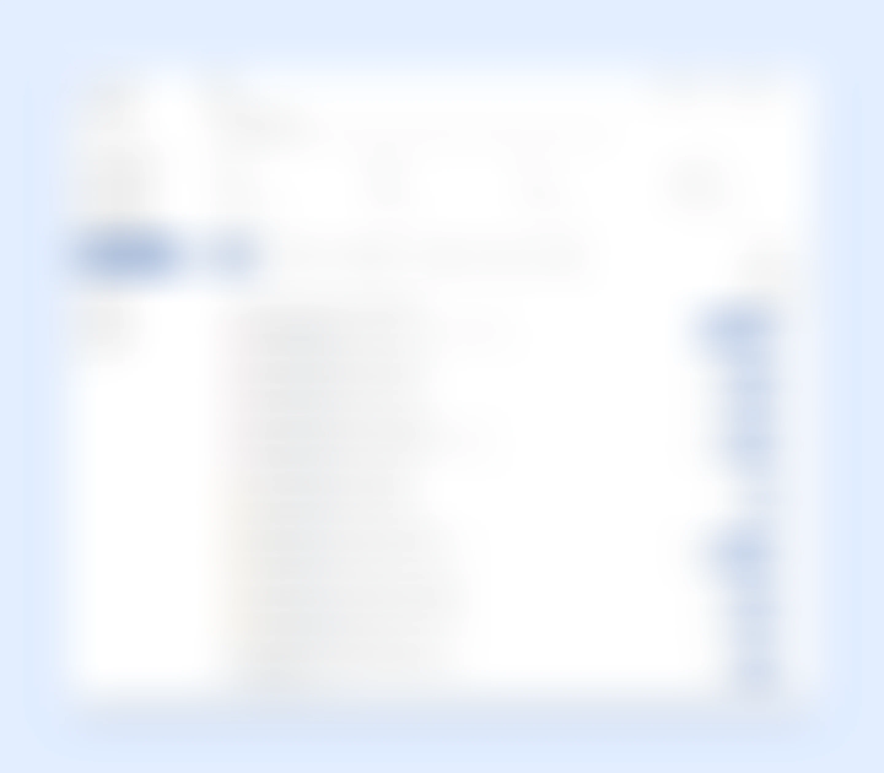 Trust screen, shown blurred because it is under NDA
