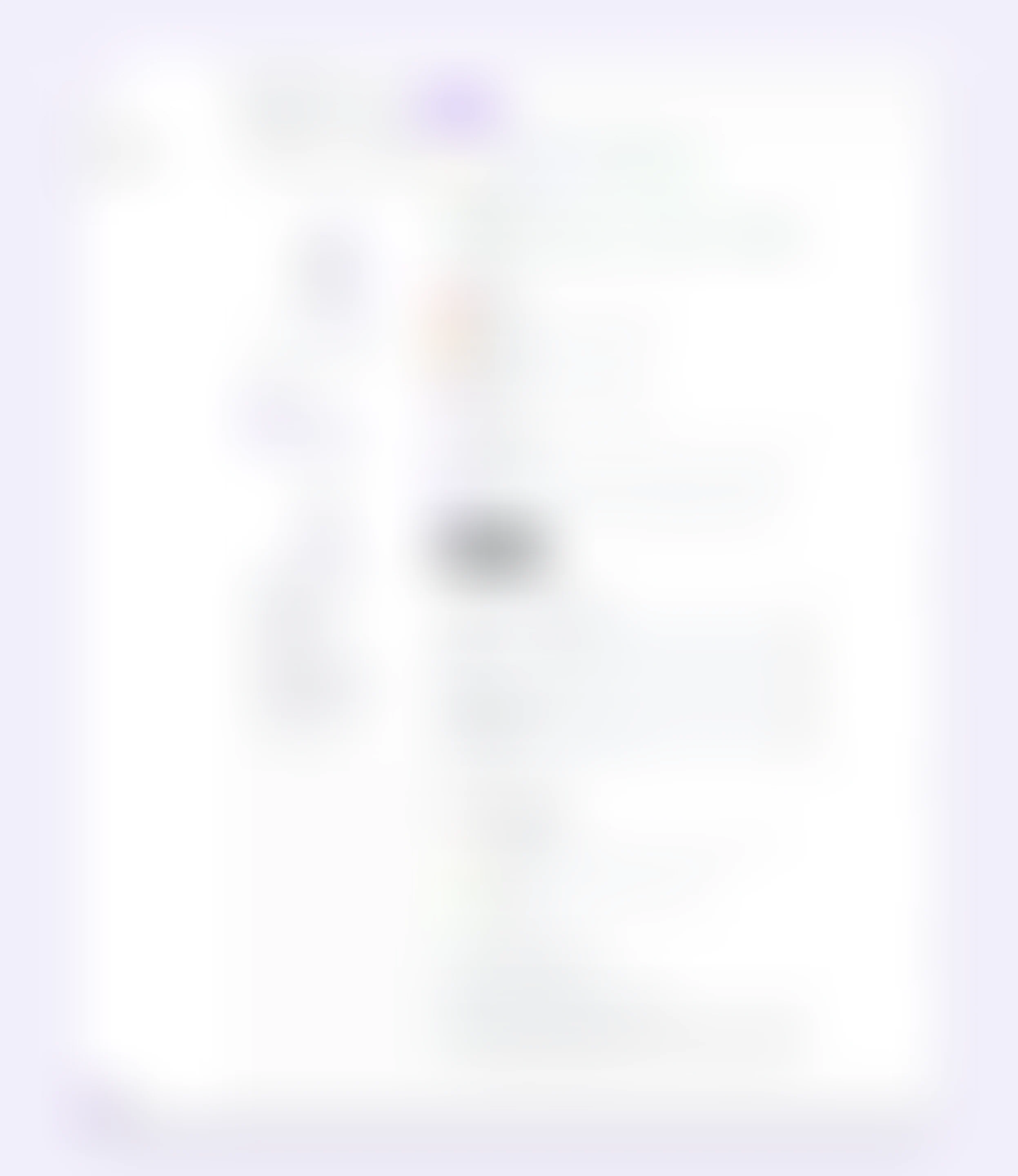 Detailed screen, shown blurred because it is under NDA